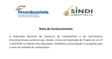 Nota de Esclarecimento da Fecombustiveis – 25 de Maio